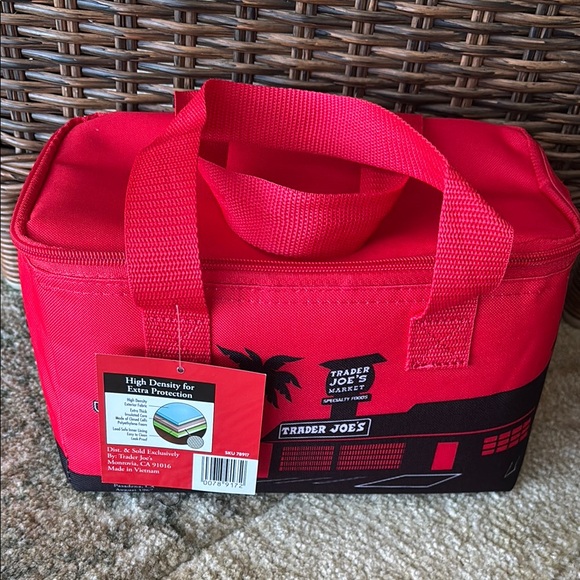 Trader Joe'S Handbags - NWT Trader Joe's Red Insulated Lunch Bag